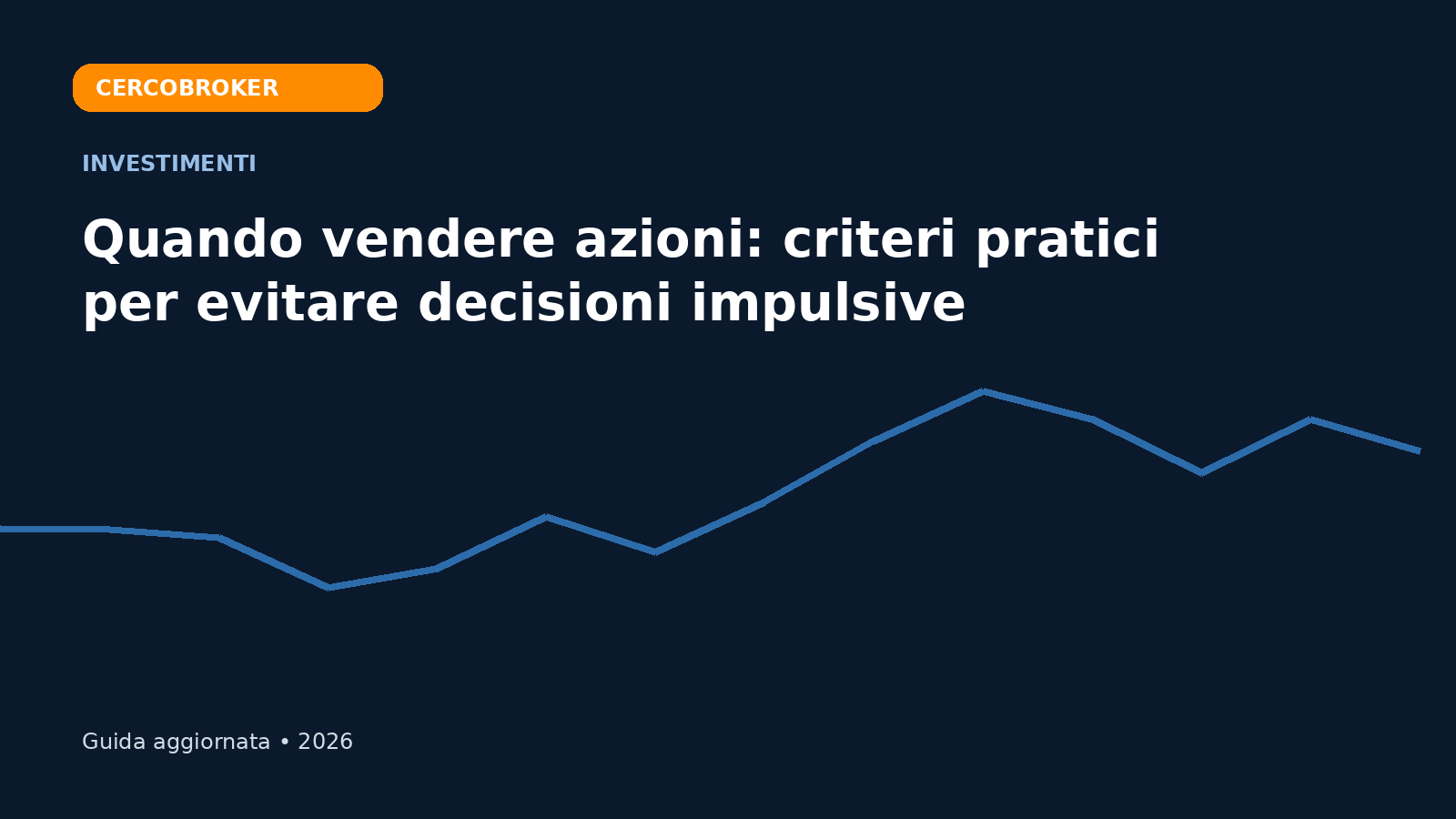Quando vendere azioni